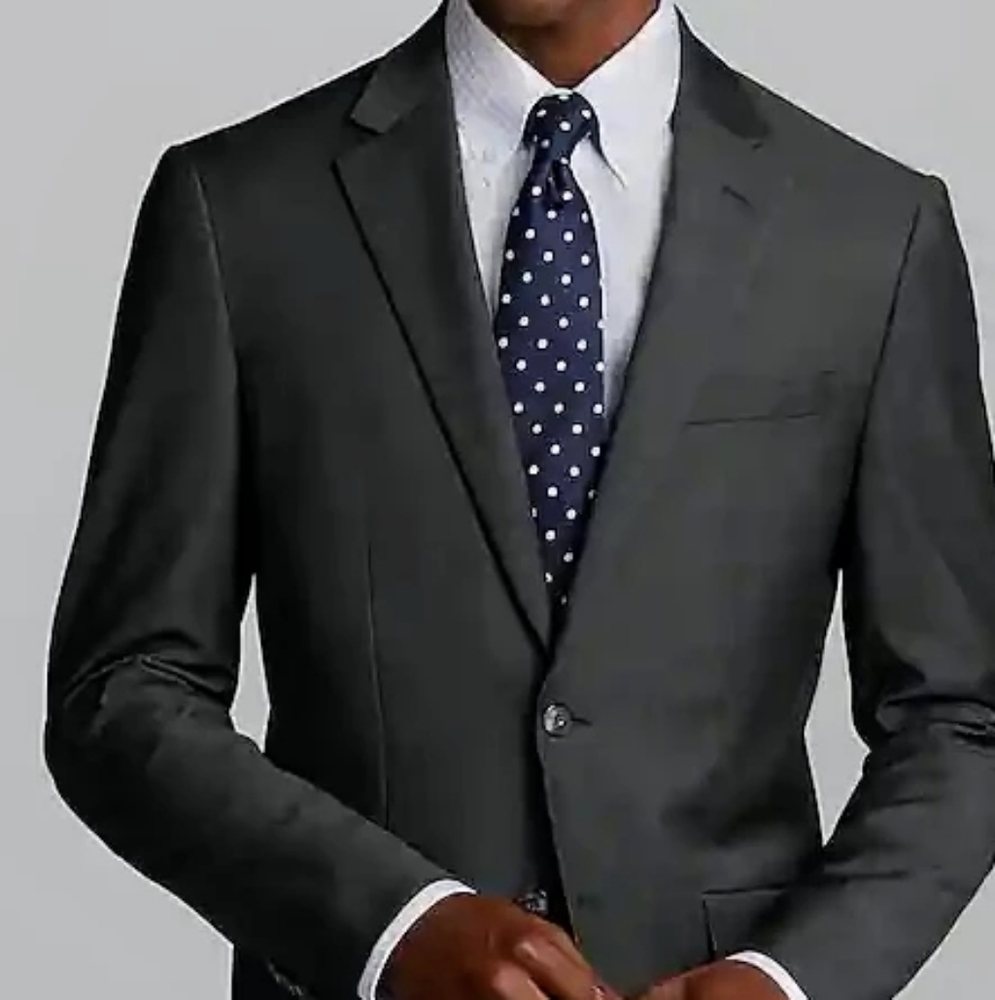 Men's solid charcoal gray Joseph a banks suit